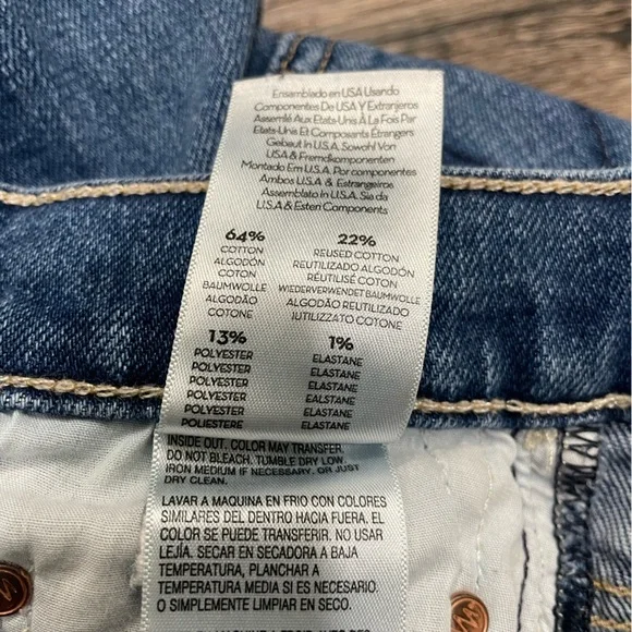 MOTHER Jeans Women Size 24 Blue The Tomcat Roller Groovy - Picture 15 of 16